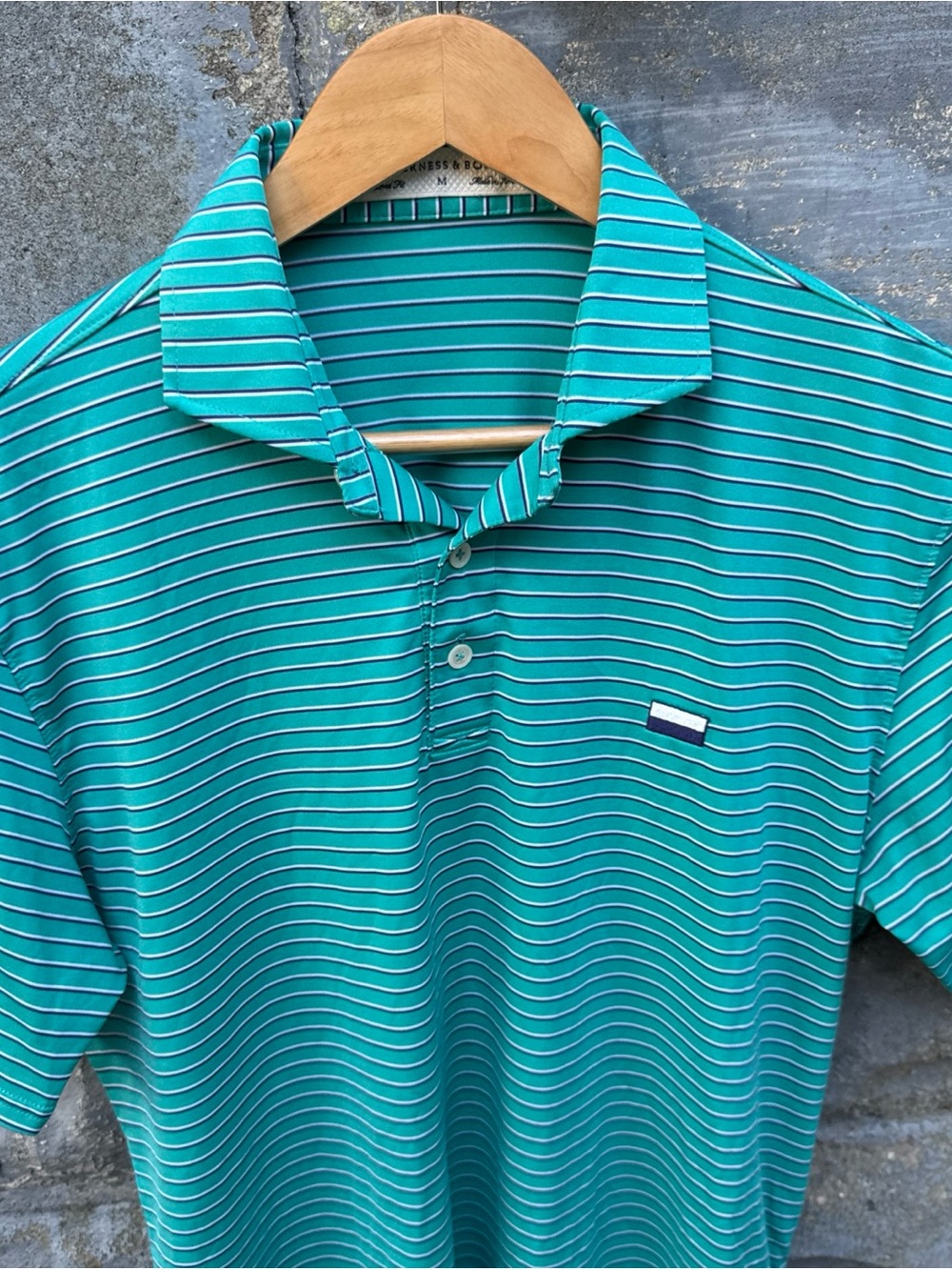 Holderness & Bourne Polo Shirt Mens Medium Stretch Atlantic Golf Club